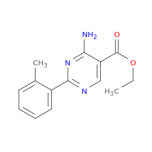 5-Pyrimidinecarboxylic acid, 4-amino-2-(2-methylphenyl)-, ethyl ester