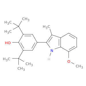Phenol, 2,6-bis(1,1-dimethylethyl)-4-(7-methoxy-3-methyl-1H-indol-2-yl)-
