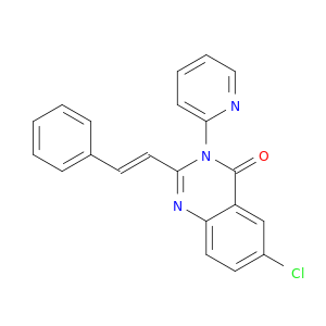 4(3H)-Quinazolinone, 6-chloro-2-[(1E)-2-phenylethenyl]-3-(2-pyridinyl)-