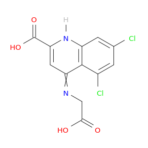 2-Quinolinecarboxylicacid, 4-[(carboxymethyl)imino]-5,7-dichloro-1,4-dihydro-