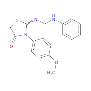 4-Thiazolidinone, 3-(4-methoxyphenyl)-2-[[(phenylamino)methyl]imino]-