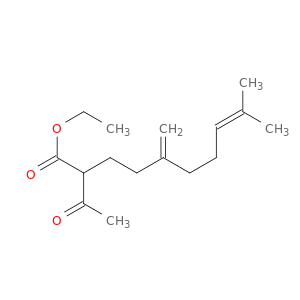 8-Decenoic acid, 2-acetyl-9-methyl-5-methylene-, ethyl ester