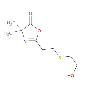 5(4H)-Oxazolone, 2-[2-[(2-hydroxyethyl)thio]ethyl]-4,4-dimethyl-