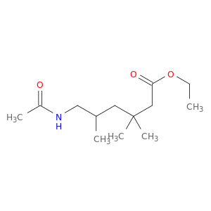Hexanoic acid, 6-(acetylamino)-3,3,5-trimethyl-, ethyl ester