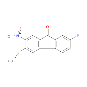 9H-Fluoren-9-one,7-fluoro-3-(methylthio)-2-nitro-