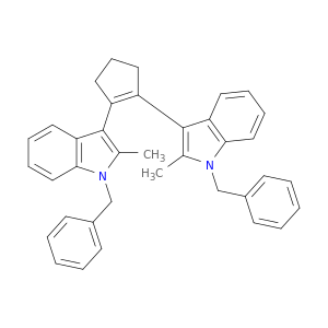 1H-Indole, 3,3'-(1-cyclopentene-1,2-diyl)bis[2-methyl-1-(phenylmethyl)-