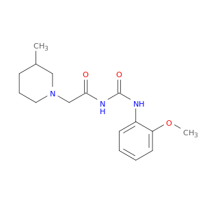 N-(((2-METHOXYPHENYL)AMINO)CARBONYL)-3-METHYL-1-PIPERIDINEACETAMIDE