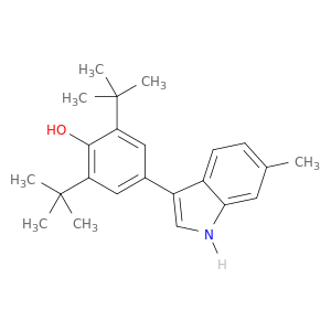 Phenol, 2,6-bis(1,1-dimethylethyl)-4-(6-methyl-1H-indol-3-yl)-