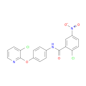 Benzamide, 2-chloro-N-[4-[(3-chloro-2-pyridinyl)oxy]phenyl]-5-nitro-