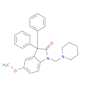 3,3-DIPHENYL-5-METHOXY-1-(PIPERIDIN-1-YLMETHYL)-2-INDOLINONE
