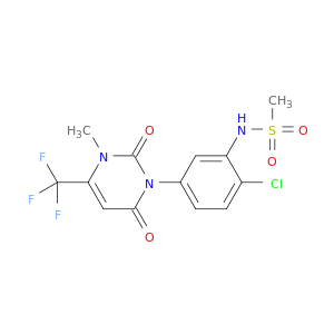 N-[2-chloro-5-[3-methyl-2,6-dioxo-4-(trifluoromethyl)pyrimidin-1-yl]phenyl]methanesulfonamide