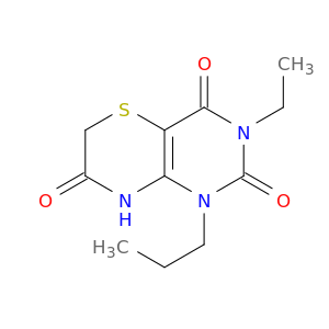 1H-Pyrimido[5,4-b][1,4]thiazine-2,4,7(3H,6H,8H)-trione, 3-ethyl-1-propyl-