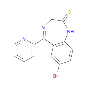 2H-1,4-Benzodiazepine-2-thione, 7-bromo-1,3-dihydro-5-(2-pyridinyl)-