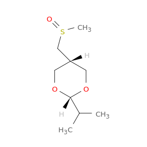 1,3-Dioxane, 2-(1-methylethyl)-5-[(methylsulfinyl)methyl]-, cis-