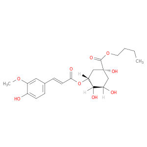butyl (1R,3R,4S,5R)-1,3,4-trihydroxy-5-[(E)-3-(4-hydroxy-3-methoxy-phenyl)prop-2-enoyl]oxy-cyclohexane-1-carboxylate
