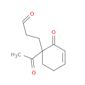3-(1-acetyl-2-oxocyclohex-3-en-1-yl)propanal