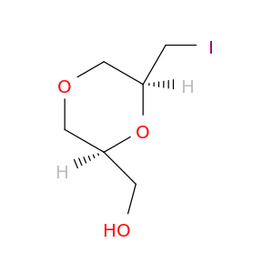 1,4-Dioxane-2-methanol,6-(iodomethyl)-, cis- (9CI)