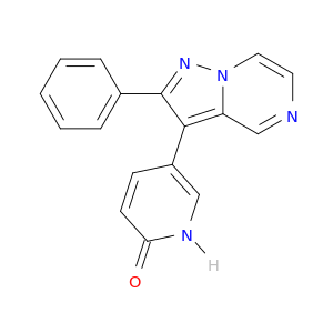 2(1H)-Pyridinone, 5-(2-phenylpyrazolo[1,5-a]pyrazin-3-yl)-