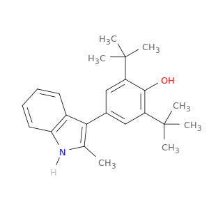 Phenol, 2,6-bis(1,1-dimethylethyl)-4-(2-methyl-1H-indol-3-yl)-