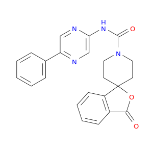 SPIRO[ISOBENZOFURAN-1(3H),4'-PIPERIDINE]-1'-CARBOXAMIDE, 3-OXO-N-(5-PHENYL-2-PYRAZINYL)-