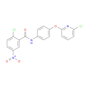 Benzamide, 2-chloro-N-[4-[(6-chloro-2-pyridinyl)oxy]phenyl]-5-nitro-