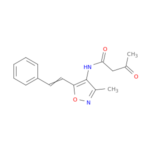 Butanamide, N-[3-methyl-5-(2-phenylethenyl)-4-isoxazolyl]-3-oxo-