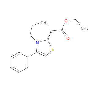 Acetic acid, (4-phenyl-3-propyl-2(3H)-thiazolylidene)-, ethyl ester