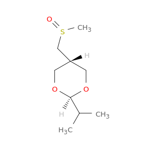1,3-Dioxane, 2-(1-methylethyl)-5-[(methylsulfinyl)methyl]-, trans-