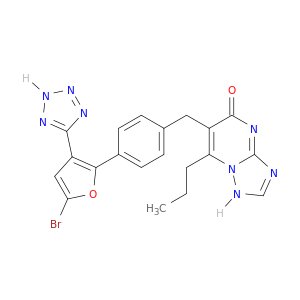 [1,2,4]Triazolo[1,5-a]pyrimidin-5(1H)-one,6-[[4-[5-bromo-3-(2H-tetrazol-5-yl)-2-furanyl]phenyl]methyl]-7-propyl-