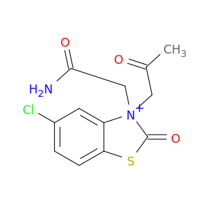 3-(2-amino-2-oxoethyl)-5-chloro-2-oxo-3-(2-oxopropyl)-2,3-dihydro-1,3-benzothiazol-3-ium