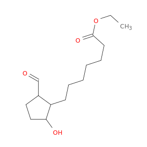 Cyclopentaneheptanoic acid, 2-formyl-5-hydroxy-, ethyl ester