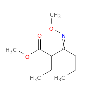 Hexanoic acid, 2-ethyl-3-(methoxyimino)-, methyl ester