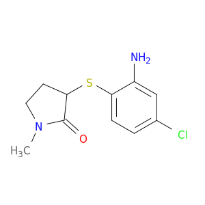 3-[(2-amino-4-chlorophenyl)sulfanyl]-1-methylpyrrolidin-2-one