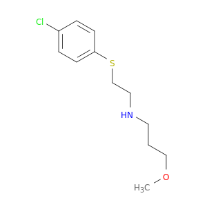 N-{2-[(4-CHLOROPHENYL)THIO]ETHYL}-3-METHOXYPROPAN-1-AMINE