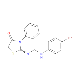 4-Thiazolidinone, 2-[[[(4-bromophenyl)amino]methyl]imino]-3-phenyl-