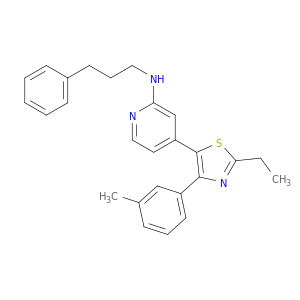 N-[4-[2-ETHYL-4-(3-METHYLPHENYL)-1,3-THIAZOL-5-YL]-2-PYRIDYL]-N-(3-PHENYLPROPYL)AMINE