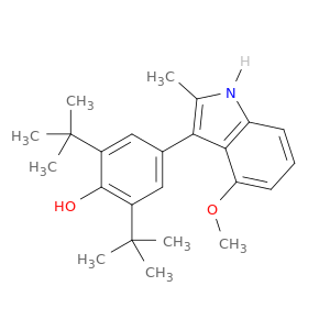 Phenol, 2,6-bis(1,1-dimethylethyl)-4-(4-methoxy-2-methyl-1H-indol-3-yl)-