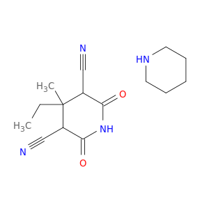 2,6-Dioxo-4-ethyl-4-methyl-3,5-piperidinedicarbonitrile compd. with piperidine (1:1)