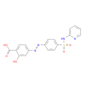 Benzoic acid, 2-hydroxy-4-[[4-[(2-pyridinylamino)sulfonyl]phenyl]azo]-