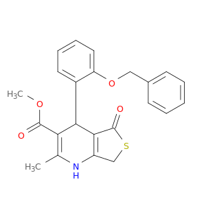 Thieno[3,4-b]pyridine-3-carboxylicacid, 1,4,5,7-tetrahydro-2-methyl-5-oxo-4-[2-(phenylmethoxy)phenyl]-, methylester