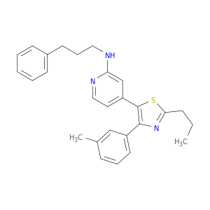 N-[4-[4-(3-METHYLPHENYL)-2-PROPYL-1,3-THIAZOL-5-YL]-2-PYRIDYL]-N-(3-PHENYLPROPYL)AMINE