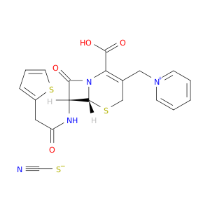 吡啶,1-[(6R,7R)-2-羧基-8-氧代-7-[(2-噻吩基乙酰基)氨基]-5-thia-1-azabicyclo[4.2.0]10月2-en-3-甲基]-,硫氰酸酯