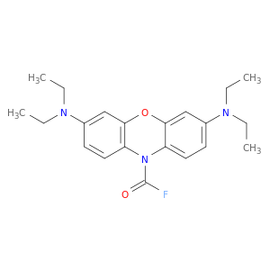 10H-Phenoxazine-10-carbonyl fluoride, 3,7-bis(diethylamino)-