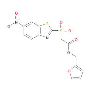 Acetic acid, [(6-nitro-2-benzothiazolyl)sulfonyl]-, 2-furanylmethyl ester