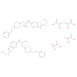 6-(1-Methyl-2-(4-phenethylpiperazino)ethyl)amino-2-ethoxybenzothiazole oxalate hydrate (2:4:1)