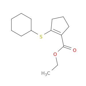 1-Cyclopentene-1-carboxylic acid, 2-(cyclohexylthio)-, ethyl ester