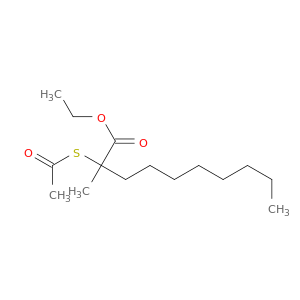 Decanoic acid, 2-(acetylthio)-2-methyl-, ethyl ester