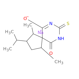 7,9-Diazaspiro[4.5]decane-6,10-dione,1,4-dimethyl-2-(1-methylethyl)-8-thioxo-, sodium salt (1:1)