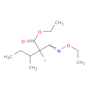 Pentanoicacid, 2-(ethoxyiminomethyl)-2-fluoro-3-methyl-, ethyl ester
