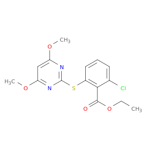 Benzoic acid, 2-chloro-6-[(4,6-dimethoxy-2-pyrimidinyl)thio]-, ethyl ester